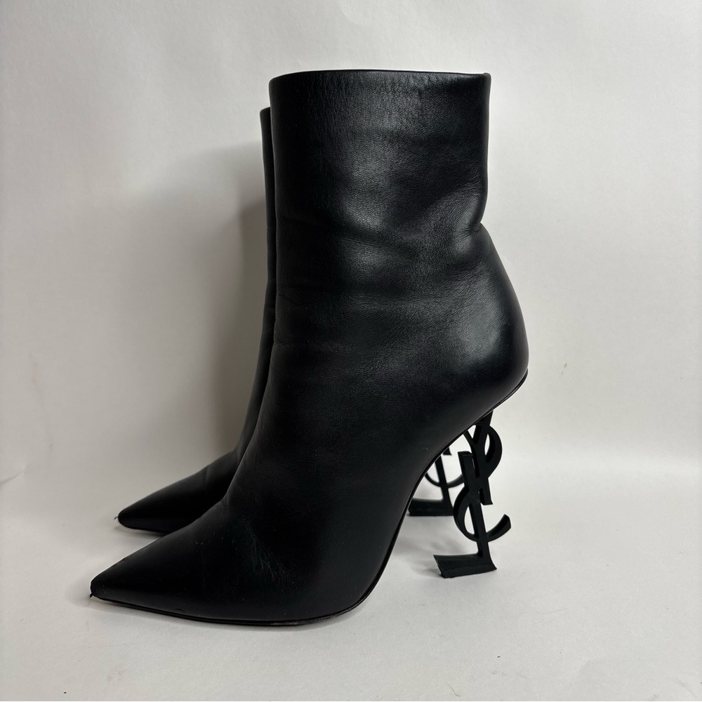 Yves SAINT LAURENT Opyum 110 YSL Heeled Boots Black size 37 - Picture 5 of 17